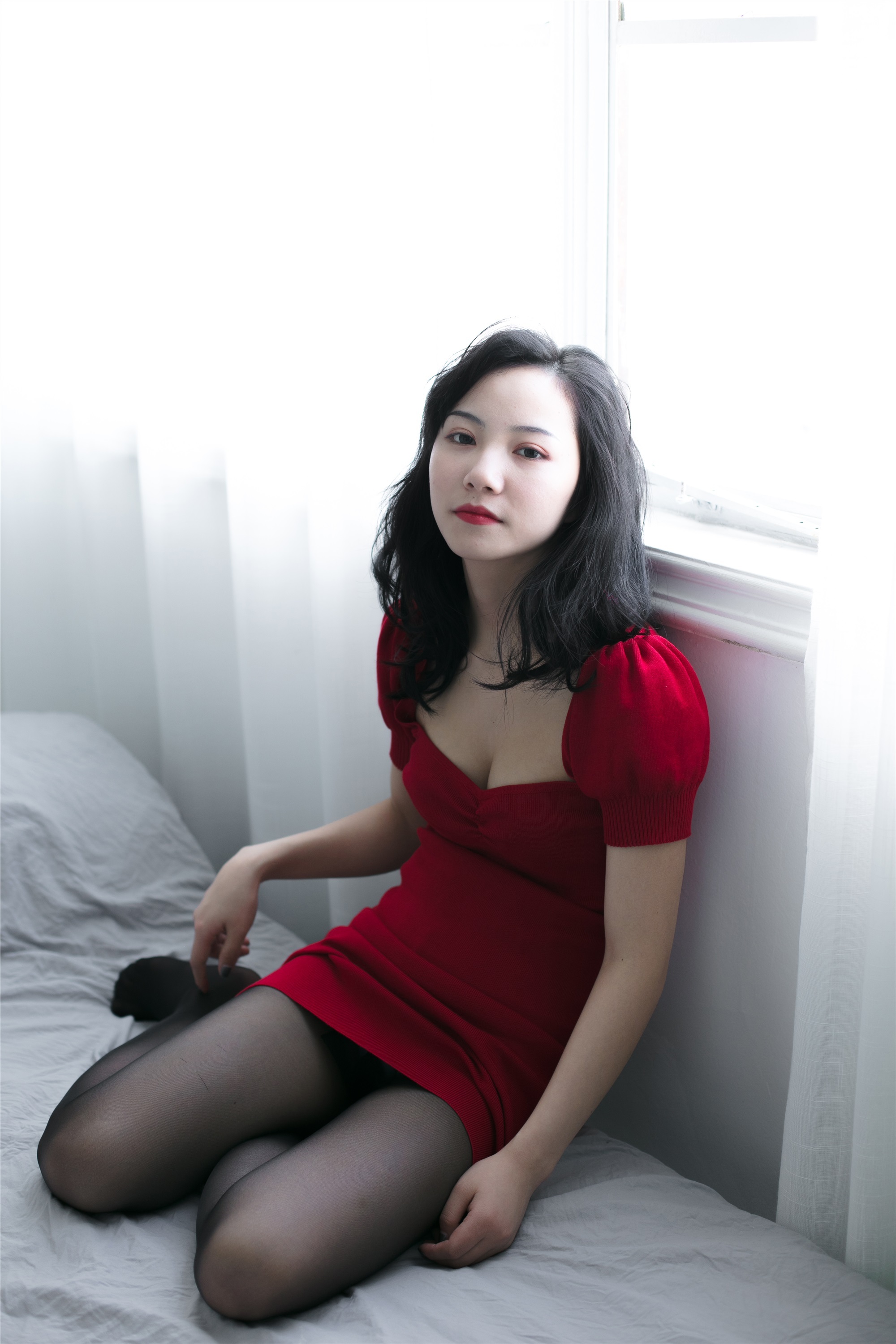 奈丝写真 NO.080 小啊刀-红裙黑丝